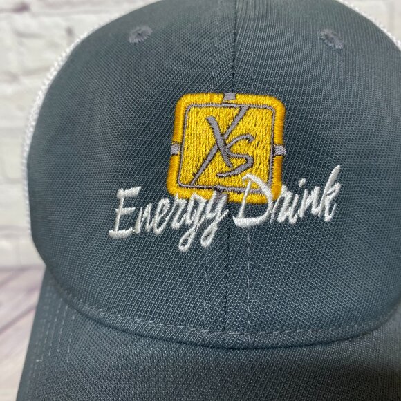 Nike Golf Hat Cap Flex Fit Gray White Mesh Size S/M - XS Energy Drink - Golfer - Picture 6 of 11